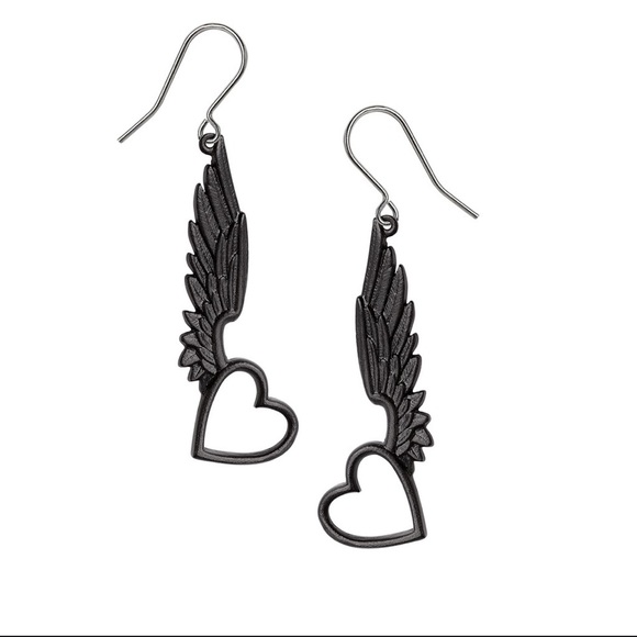 Alchemy Gothic Passio Wings of Love Pewter and Stainless Steel Hooks NWT - Picture 1 of 1